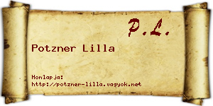 Potzner Lilla névjegykártya